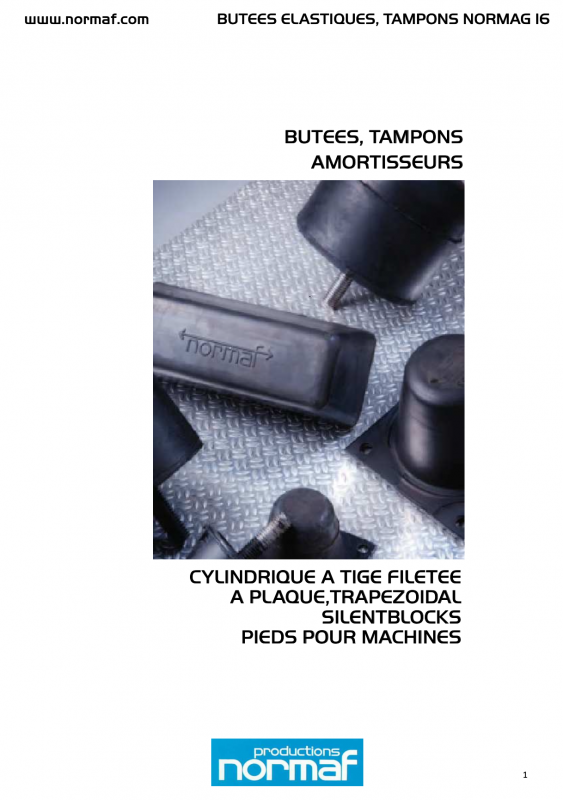 BUTEES, TAMPONS AMORTISSEURS CYLINDRIQUE A TIGE FILETEE A PLAQUE,TRAPEZOIDAL SILENTBLOCKS PIEDS POUR MACHINES
